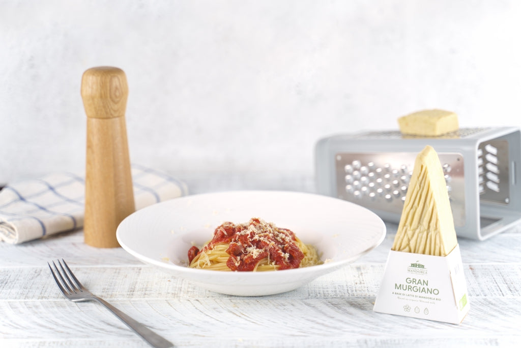 Spaghetti all'amatriciana con Gran Murgiano - Veg