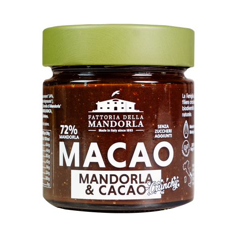 CREMA MACAO CRUNCHY-MANDORLA E CACAO 200g