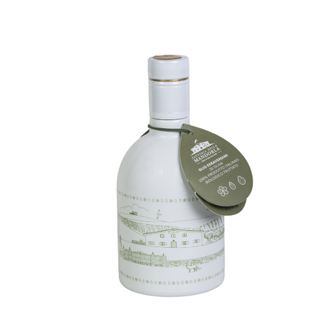 Olio Extra Vergine di Oliva 100% Bio Puro- Bottiglia in Vetro con Skyline