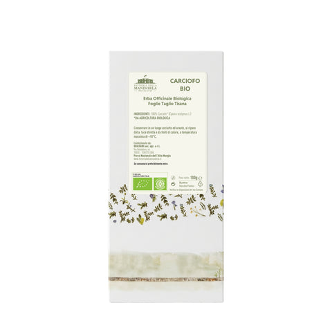 carciofo bio taglio tisana 100g — retro etichetta