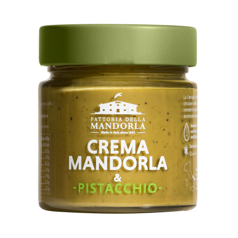 Crema 100% Mandorla e Pistacchio 200 g inclusa con Mandorlone pistacchio