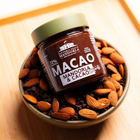 Crema Macao Crunchy-Mandorla e Cacao 200g