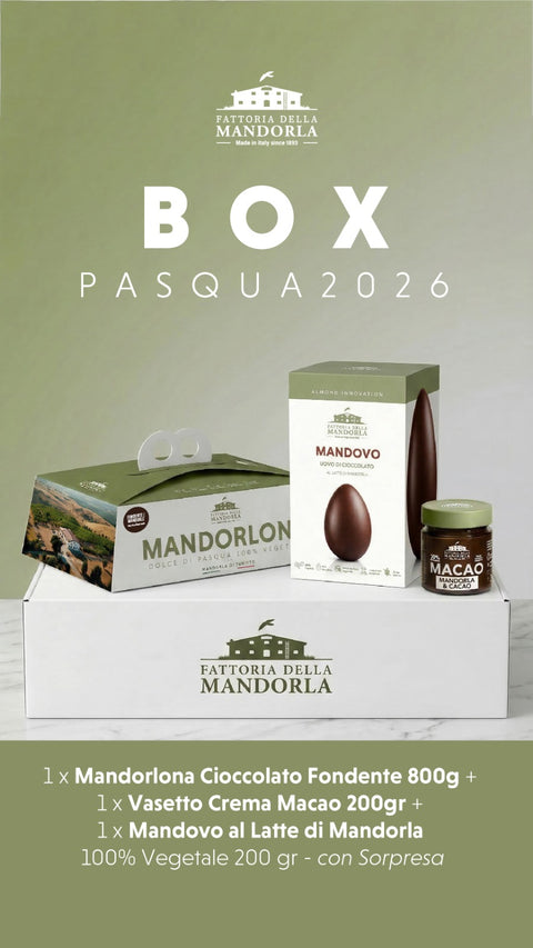 BOX DI PASQUA MANDORLONA + VASETTO DI CREMA BIO + MANDOVO + SPEDIZIONE GRATUITA