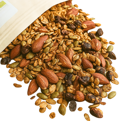 GRANOLA  MANDORLA, SEMI E  MIRTILLI BIO - Busta gr. 400